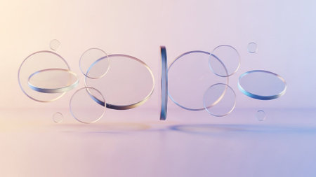 \3D illustration of the word \"\"CCTV\"\" made of transparent bubbles\""の素材