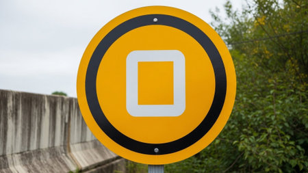 Traffic sign on the road in Germany, Europe. Vertical shot.の素材