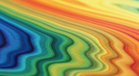 abstract background of colored fabric in the form of waves, macroの素材