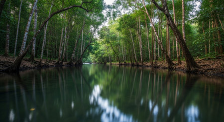 Mangrove forest in Chanthaburi province, Thailandの素材