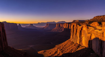 Sunset in Monument Valley National Park, Utah, United States.の素材