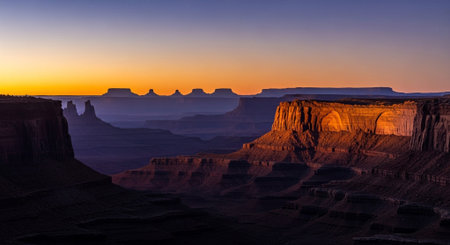 Sunset over the Grand Canyon National Park in Arizona, United Statesの素材