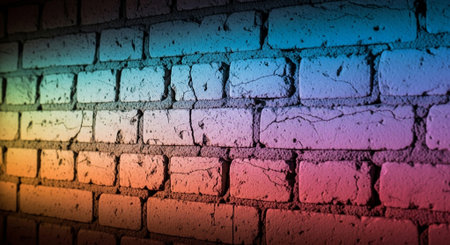 Colorful brick wall texture background. Abstract background with space for text.の素材