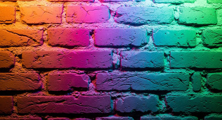 Colorful brick wall background. Colorful brick wall texture background.の素材