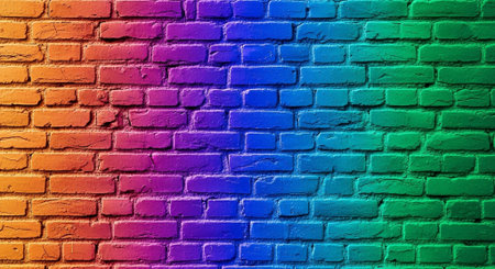 Colorful brick wall texture background. Colorful brick wall background.の素材