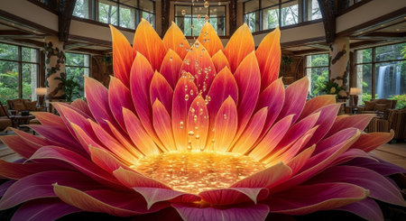 The beautiful Lotus flower in the Royal Botanic Garden in Bangkok, Thailand.の素材