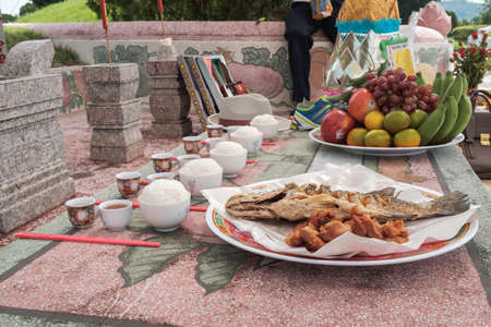 A Food offerings in a Qingming dayの写真素材