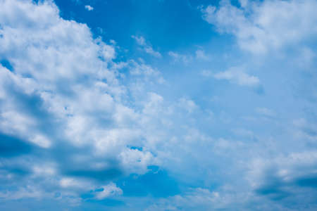Blue sky with cloudの写真素材