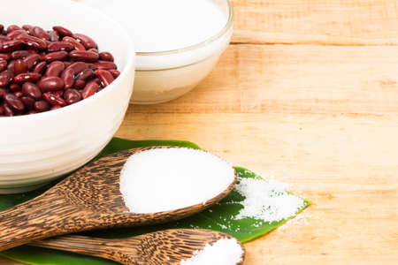 Thai dessert or ingredient for original thai dessert.Close upの写真素材