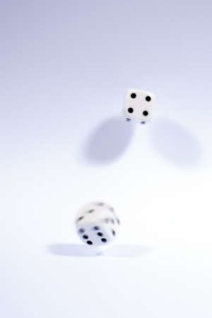Randomly bouncing dice.