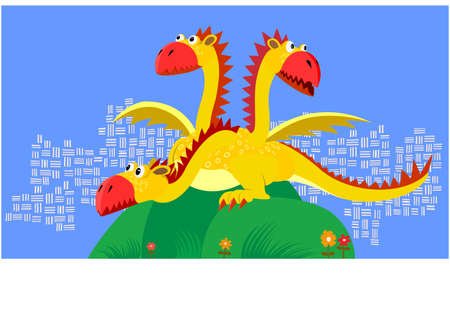 fairy flying dragonのイラスト素材