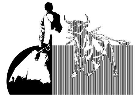 corrida logoのイラスト素材