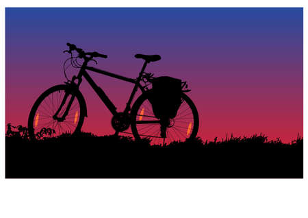 bicycle silhouetteのイラスト素材