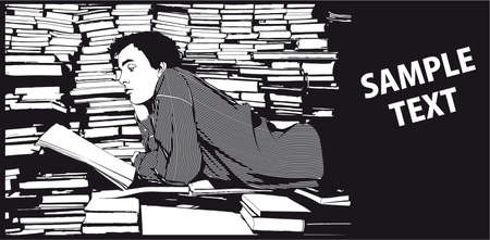 reader illustrationのイラスト素材