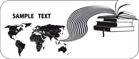 books and worldsのイラスト素材