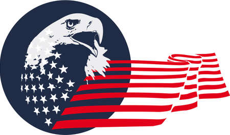 eagle patriotic themeのイラスト素材
