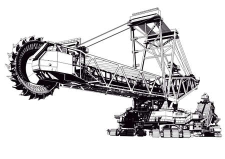 bucket excavatorのイラスト素材