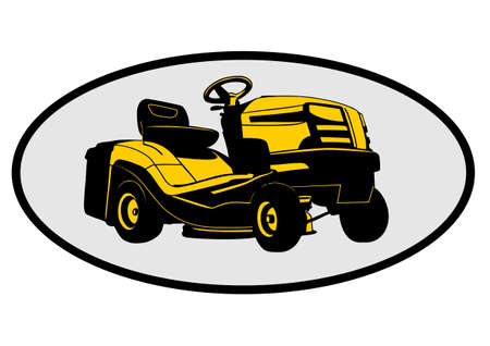 lawn mower tractorのイラスト素材