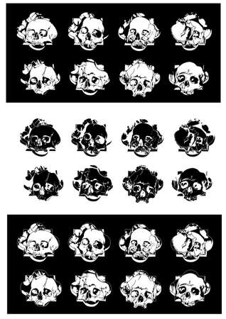 skullsのイラスト素材