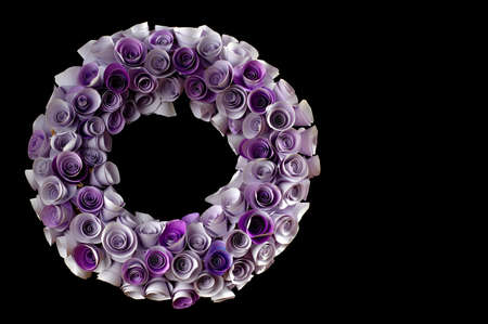 Floral wreath black backgrounds