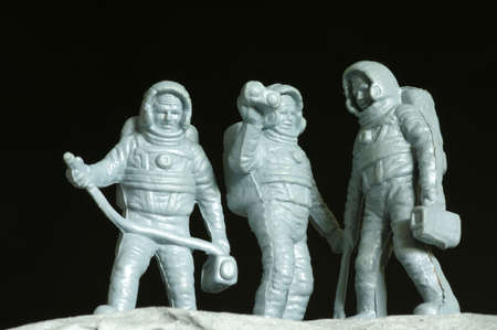 astronauts plastic toysの写真素材