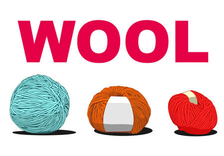 ball of wool sign illustrationのイラスト素材