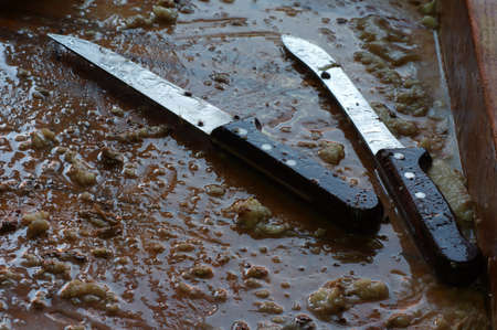 butcher knifes desk
