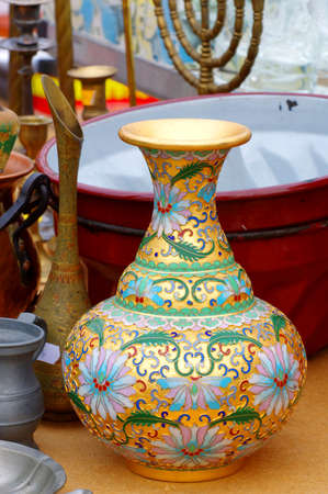 brass vase Flea Marketの写真素材