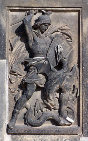 Saint George the fights the dragoの写真素材