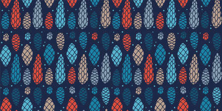 Seamless pattern with the image of fir cones.
