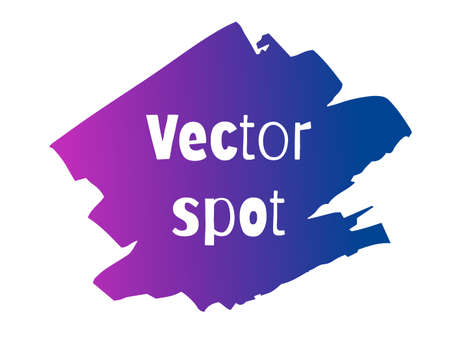 Vector spot illustration. Bright neon gradient. Suitable for background. Isolated on white.のイラスト素材