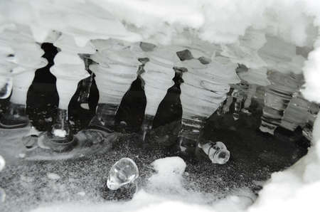 The ice - water in the solid state の写真素材