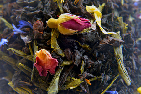 High-quality genuine green and black elite Chinese tea .High-quality genuine green and black elite Chinese tea.の写真素材
