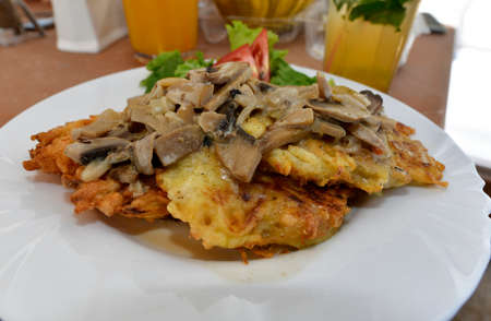 Tasty, healthy food. Beautiful restaurant serving different dishes.の写真素材