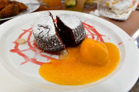 Tasty, healthy food. Beautiful restaurant serving different dishes.の写真素材