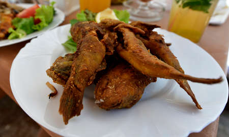 Tasty, healthy food. Beautiful restaurant serving different dishes.の写真素材