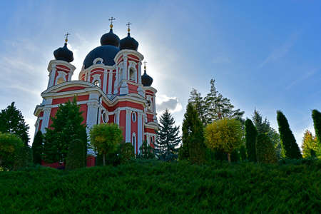 The Mother of God-Nativity Monastery is an Orthodox male monastery located in the village of Kurki, Orhei district of Moldova, near the speech of Vatica, on the slopes of a picturesque hill covered with oak forest.の写真素材