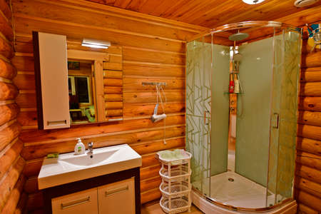 The city of Kharkov Ukraine 10/13/2019. Relax in the bathhouse, forest house.の写真素材