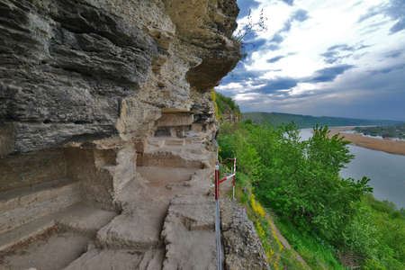 Assumption Monastery in Tsypovo is one of the largest rock monasteries in Southeastern Europe.の写真素材