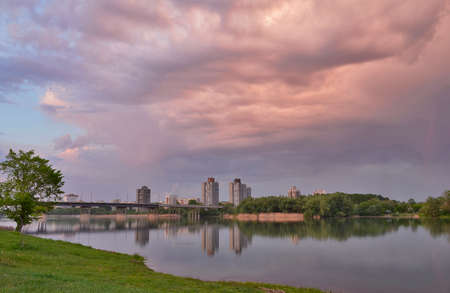 Traveling in Moldova. Rybnitsa is a large industrial and industrial center located on the left bank of the Dniesterの写真素材