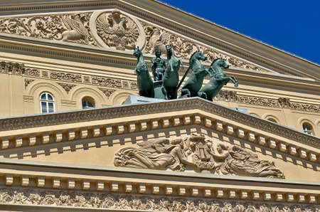 Moscow, Russia 06.17.2012. The State Academic Bolshoi Theater of Russia, or simply the Bolshoi Theater, is one of the largest in Russia and one of the most significant opera and ballet theaters in theのeditorial素材