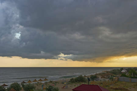 Ukraine, Berdyansk 08/12/2020. Berdyansk is a city in the Zaporozhye region of Ukraine. It is the administrative center of the Berdyansk region. National sea, climatic and mud resort.の写真素材