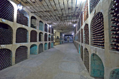 Moldova, Milestii Mici 04/24/2017. Cellars Milestii Mici, is the largest underground wine storage...