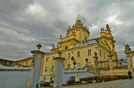 Ukraine, Lviv 12/31/2012. Winter trip to one of the oldest and most beautiful cities in Ukraine. The original architecture of Lviv was formed over the centuries, so the features of different eras interのeditorial素材