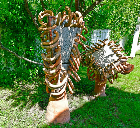 Ukraine, Poltava 06/07/2020. National Museum-Reserve of Ukrainian Ceramics in Opishnya. This ancient village has long been known as the largest center of ceramic craftsmen, the pottery capital of Ukraのeditorial素材