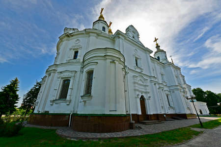 Ukraine, Poltava 06.06.2020. The Assumption Cathedral on Ivanova Gora is the first stone building in...