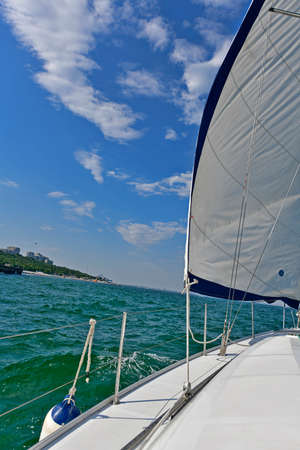 Boat trip on a sailing yacht along the coast of Odessa.