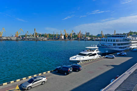 Ukraine, Odessa 05/25/2021. Odessa seaport is a large commercial port of international importance,...