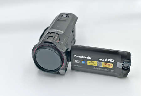 Ukraine Novomoskovsk 09/24/2021. Panasonic hc-w850 video camera with carrying bag. Among amateur...