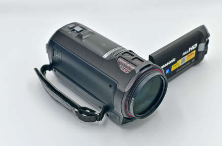 Ukraine Novomoskovsk 09/24/2021. Panasonic hc-w850 video camera with carrying bag. Among amateur...